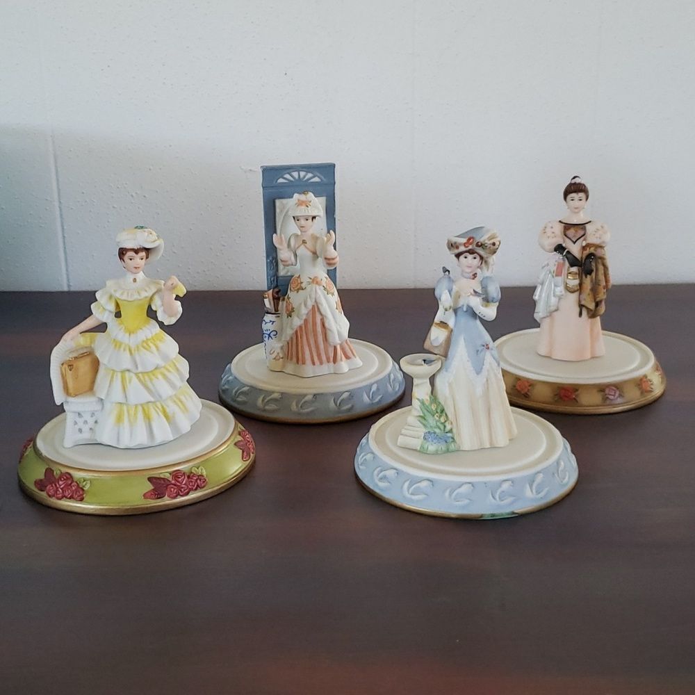 Lot of 4 AVON Miniature Porcelain MRS PFE ALBEE Figurines Presidents Club Awards